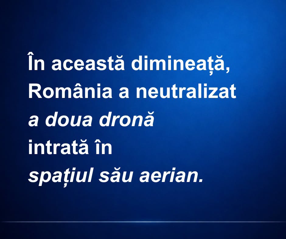 Dronă doborâtă în România: A doua intruziune în spațiul aerian