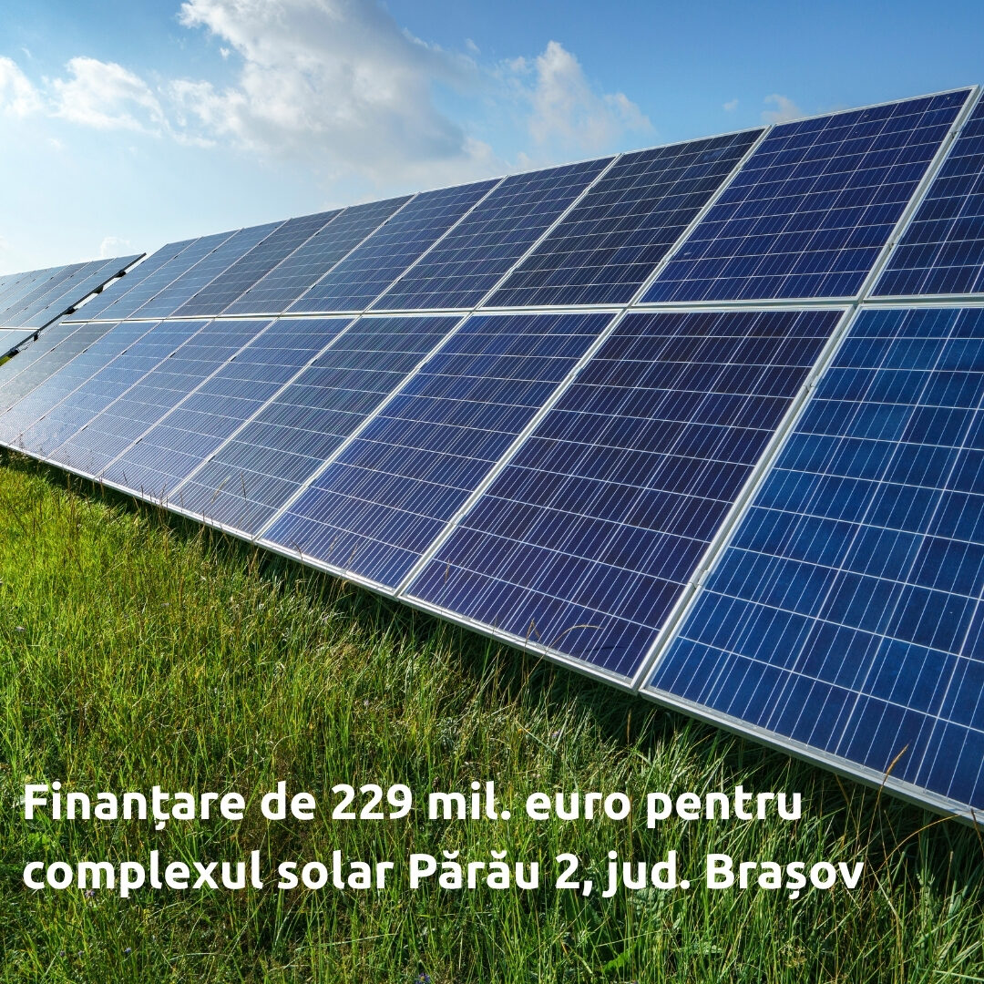 Exim Banca finanțează complexul solar Părău 2 al Econergy