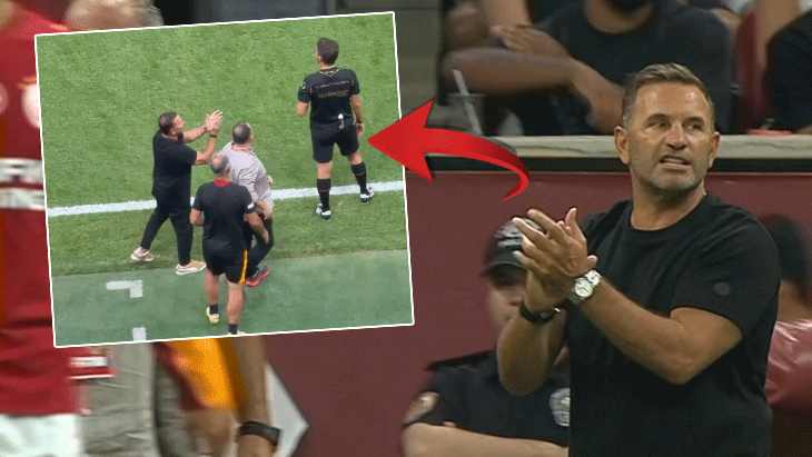 Galatasaray: Okan Buruk, furios pe arbitru, eliminat!