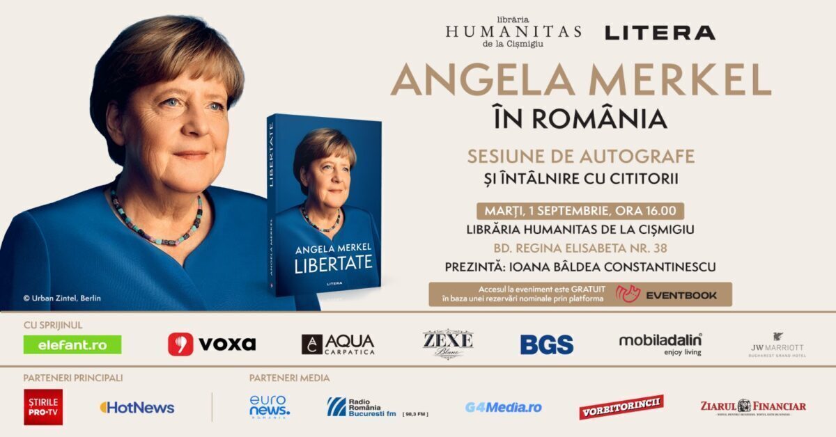 Merkel la București pe 1 septembrie 2026