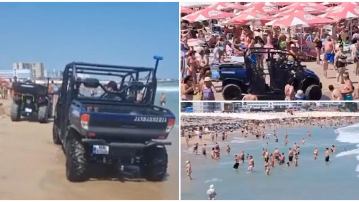 Litoral roșu în Eforie Nord: Jandarmii scot turiștii din mare