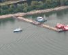 Dunărea a crescut spectaculos după scufundarea barjelor