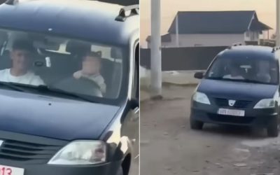 Bebeluș la volan în Vrancea: Un scandal incredibil