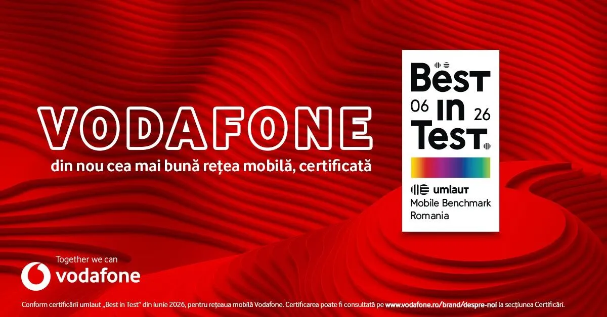Vodafone România, din nou „Best in Test” la mobil