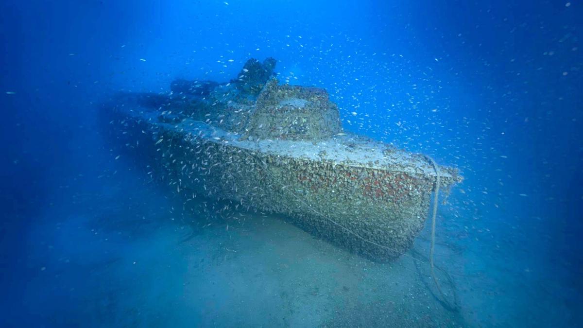 Epava unică-n lume, o torpiloare germană, aproape intactă în Grecia
