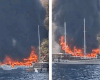 Incendiu pe mare în Turcia: 115 turiști salvați