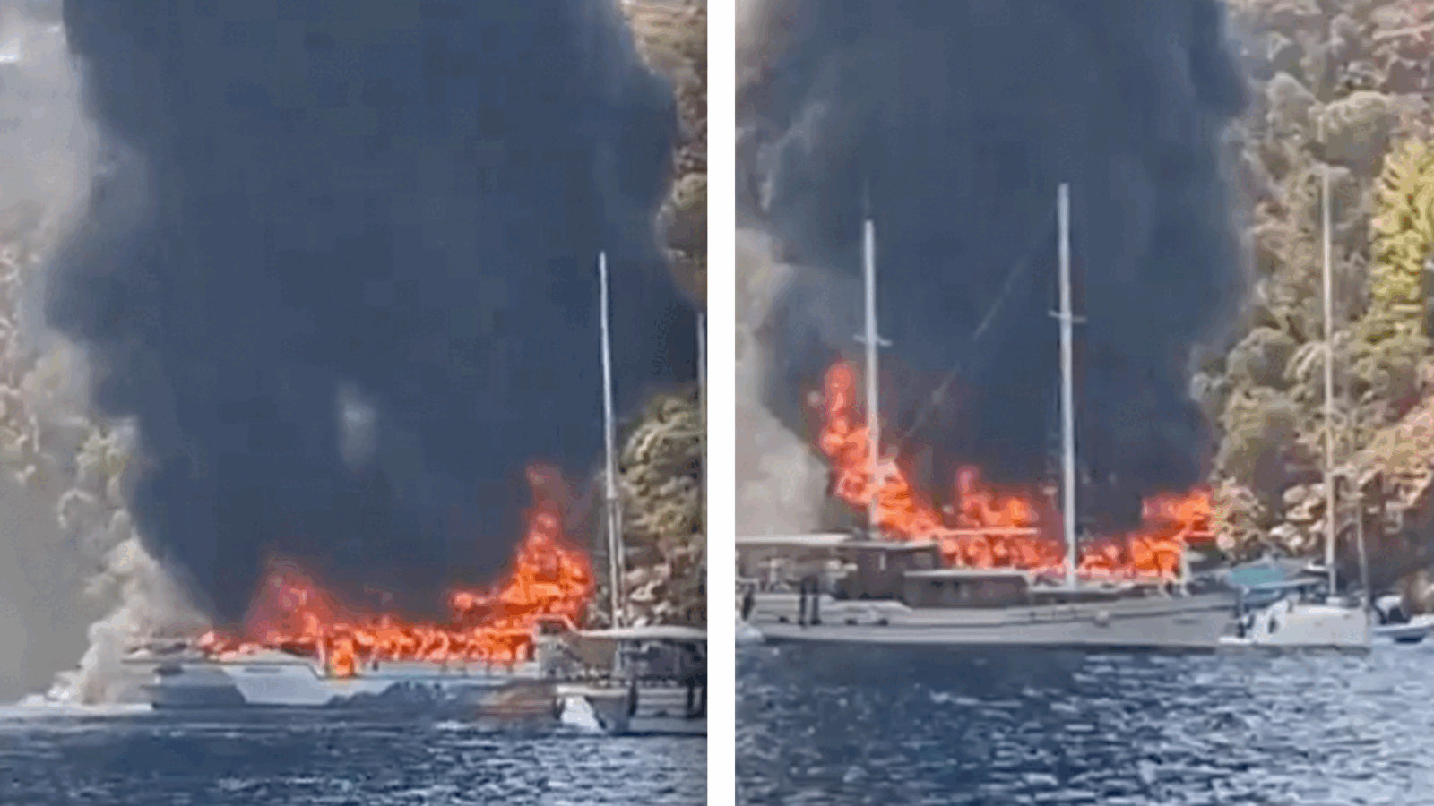 Incendiu pe mare în Turcia: 115 turiști salvați