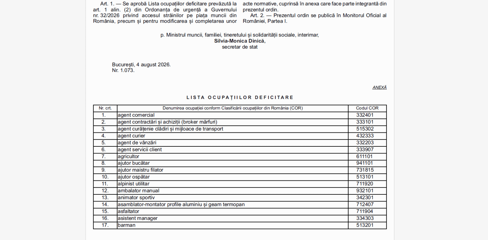 România: Noi joburi pentru străinii non-UE, anunț oficial