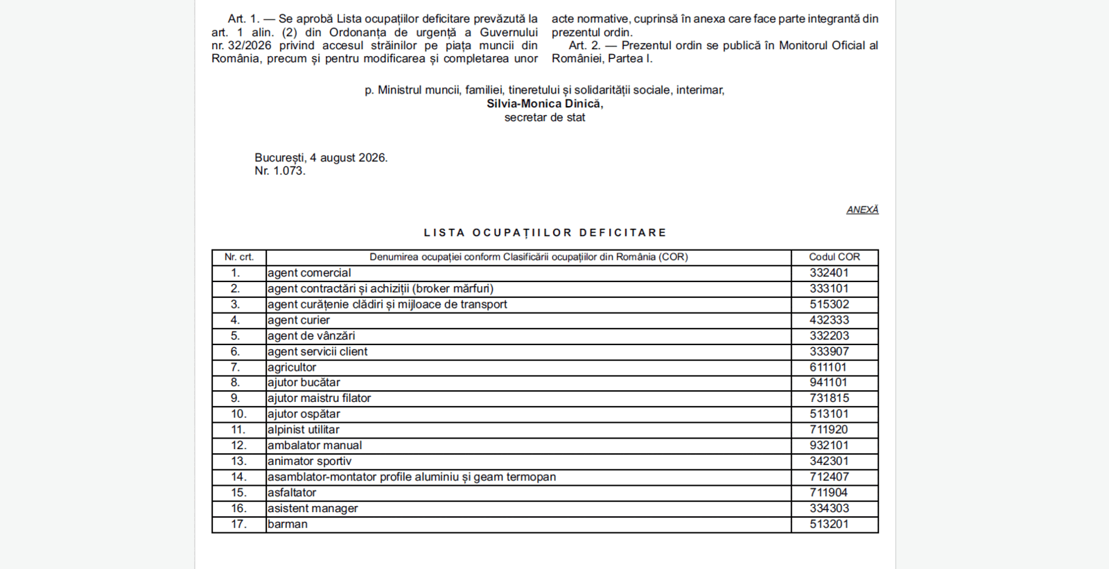 România: Noi joburi pentru străinii non-UE, anunț oficial