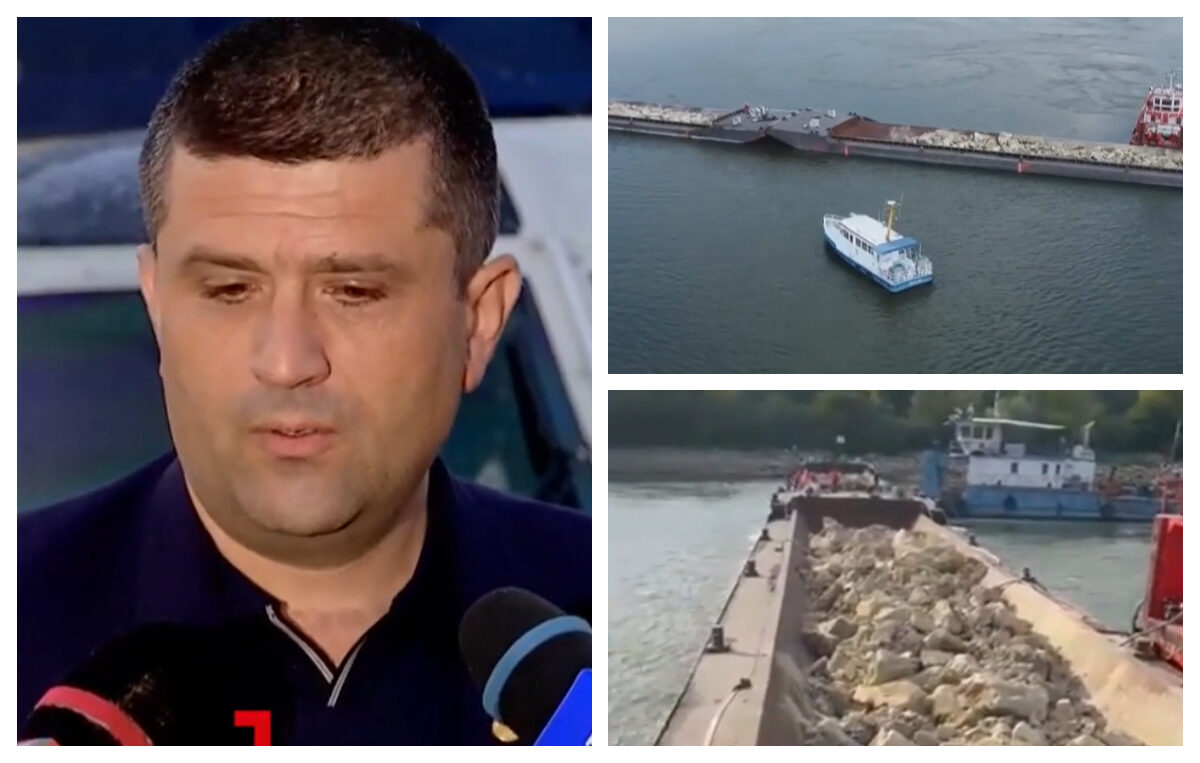 Dunărea, barje scufundate. Miruță explică întârzierea