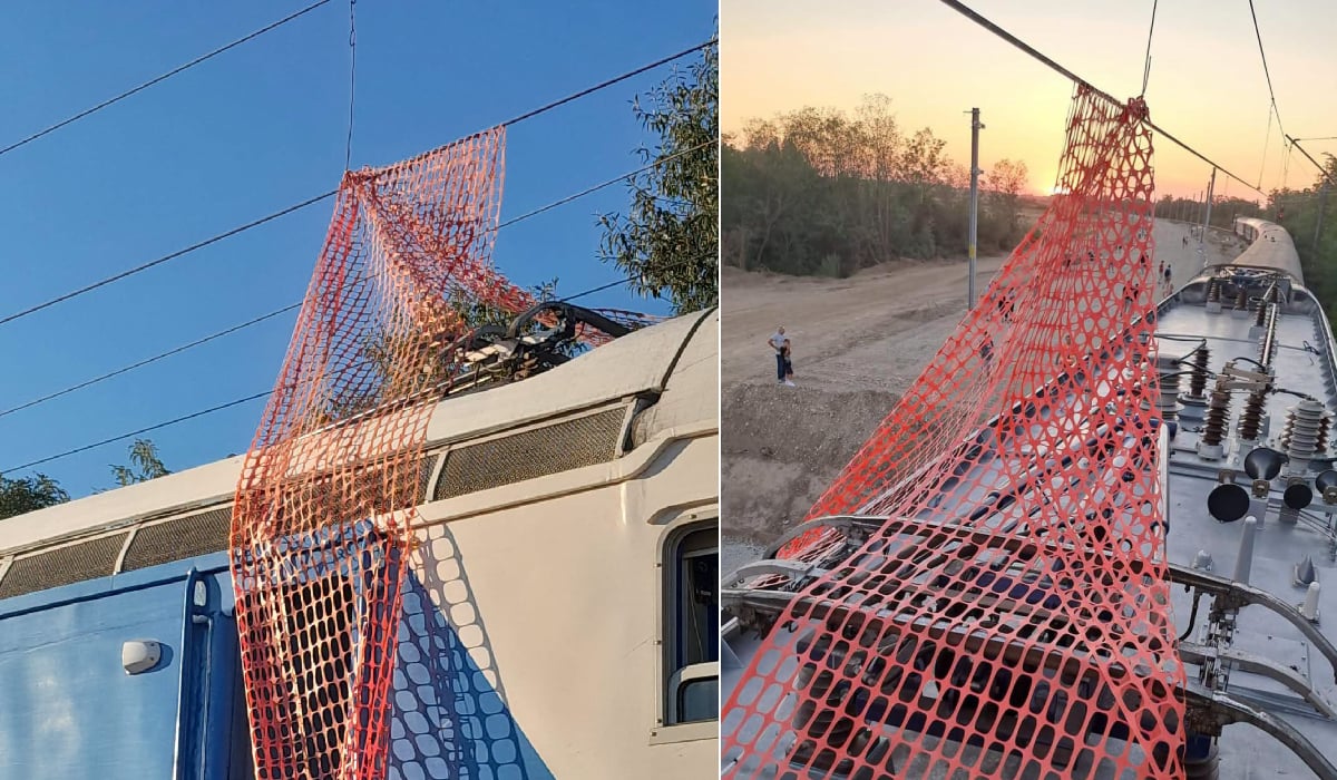 Panglică pe linia de contact: Accident neașteptat