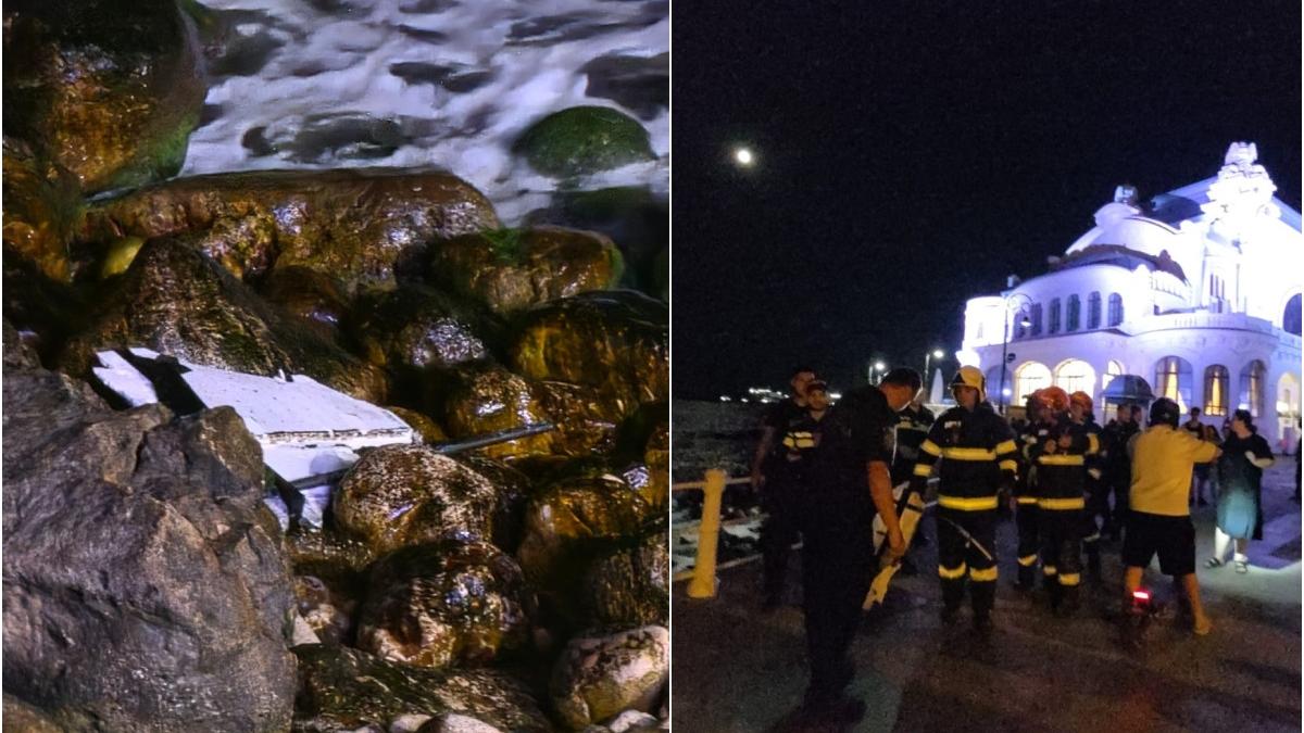 Fragment de dronă pe stabilopozii Cazinoului din Constanța, scos de polițiști
