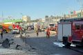 Rusia bombardează Kievul, turn răcit lovit de dronă