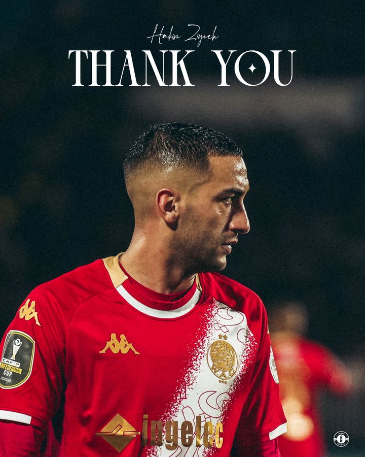 Hakim Ziyech Becomes Free Agent After Wydad Casablanca Departure - Africa Top Sports