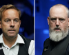 Ali Carter and Mark Williams playing in the Wuhan Open in August 2026