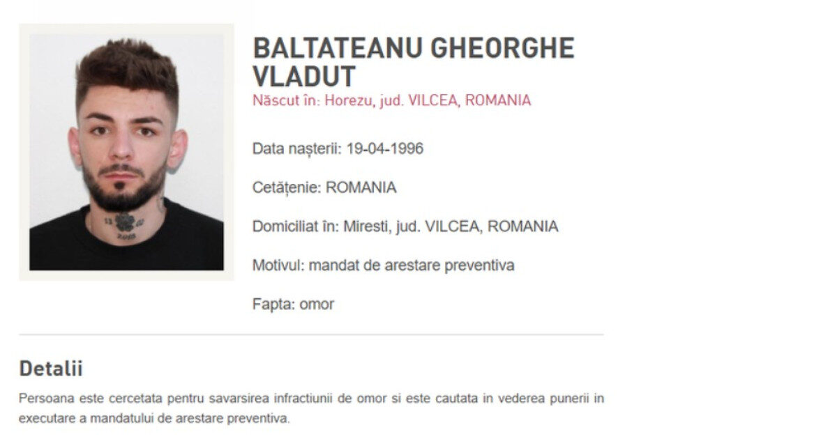 Elveția: Suspectul crimei din Olt, predat autorităților