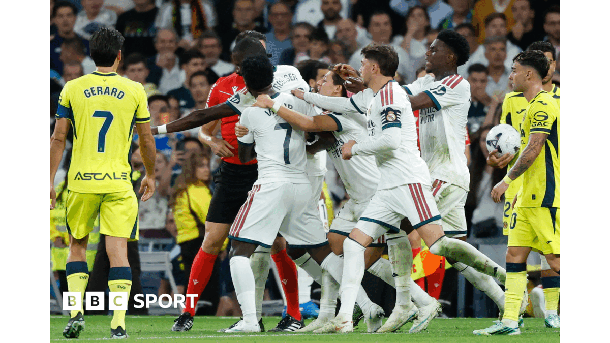 Real Madrid 1-0 Villarreal: Vinicius Jr sent off for hair pull in win